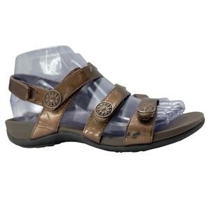 Vionic Cathy Comfort‎ Sandals Bronze Metallic Leather Strappy Women Size 6 FLAW